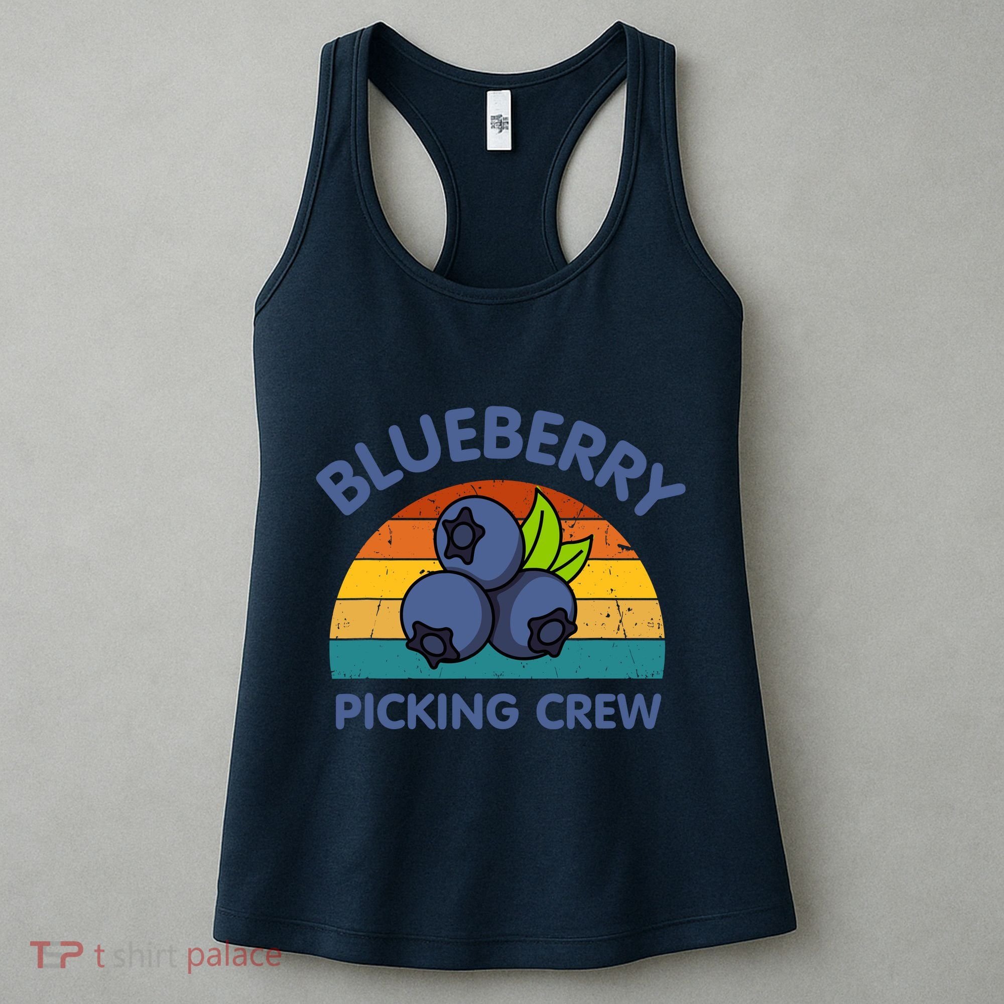 Blueberry Picking Crew Cute Family Blueberries Summer Fruit Women's Tank Top