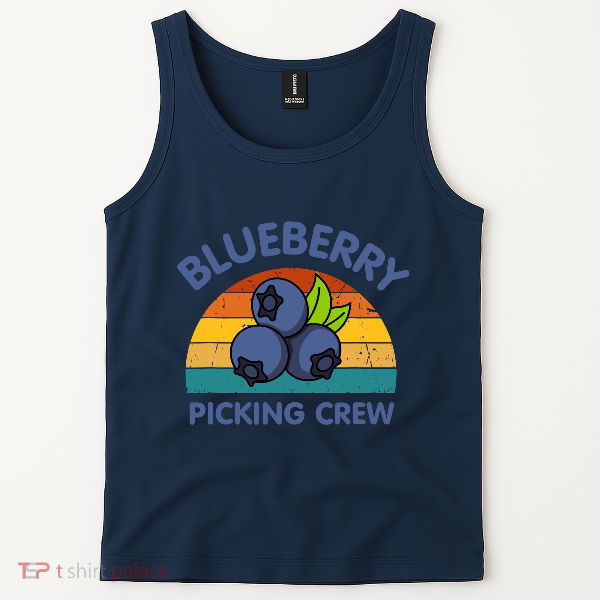 Blueberry Picking Crew Cute Family Blueberries Summer Fruit Tank Top