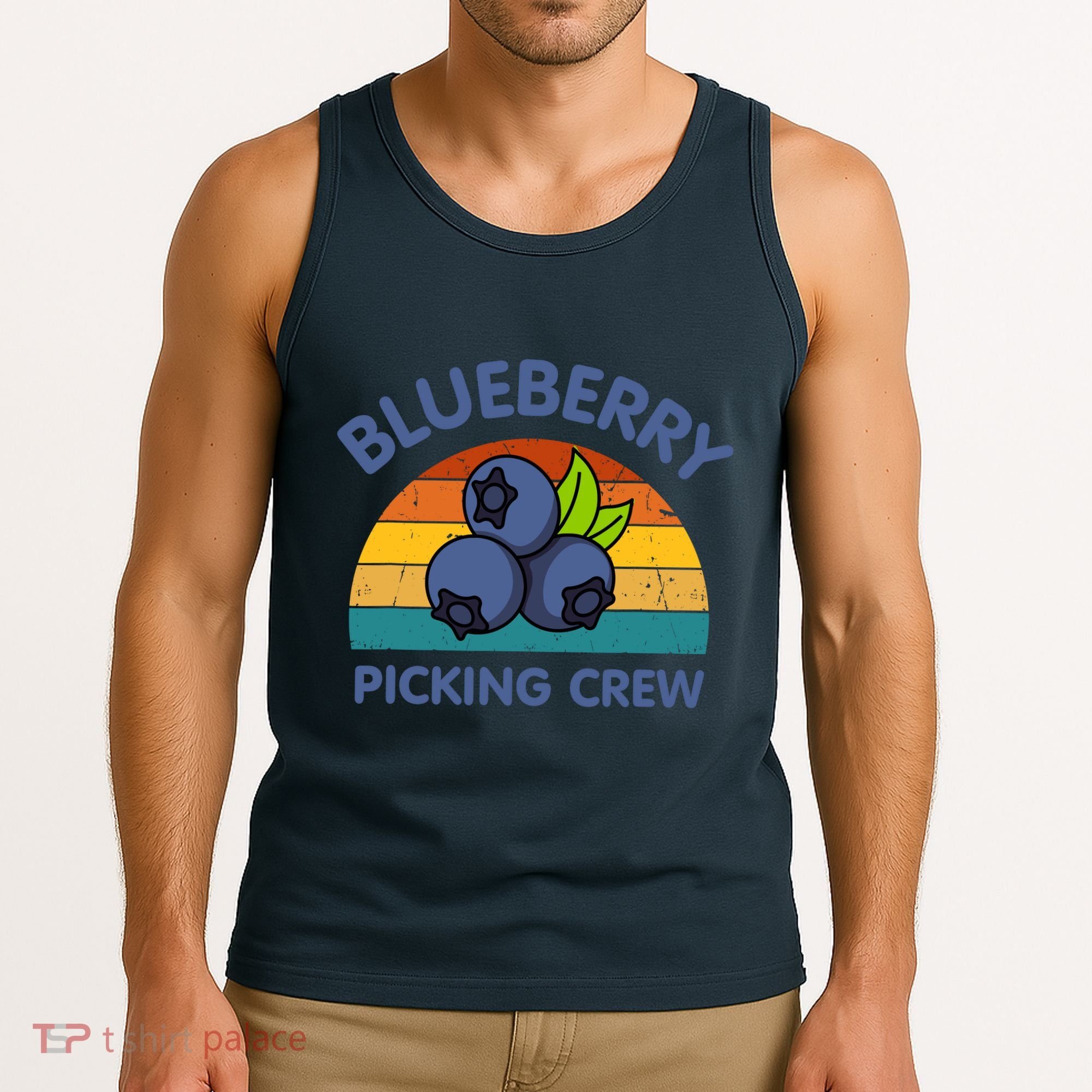 Blueberry Picking Crew Cute Family Blueberries Summer Fruit Tank Top