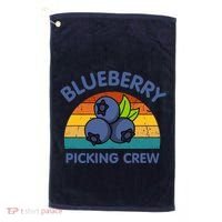Blueberry Picking Crew Cute Family Blueberries Summer Fruit Golf Towel thumb 0