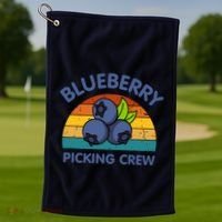 Blueberry Picking Crew Cute Family Blueberries Summer Fruit Golf Towel thumb 1