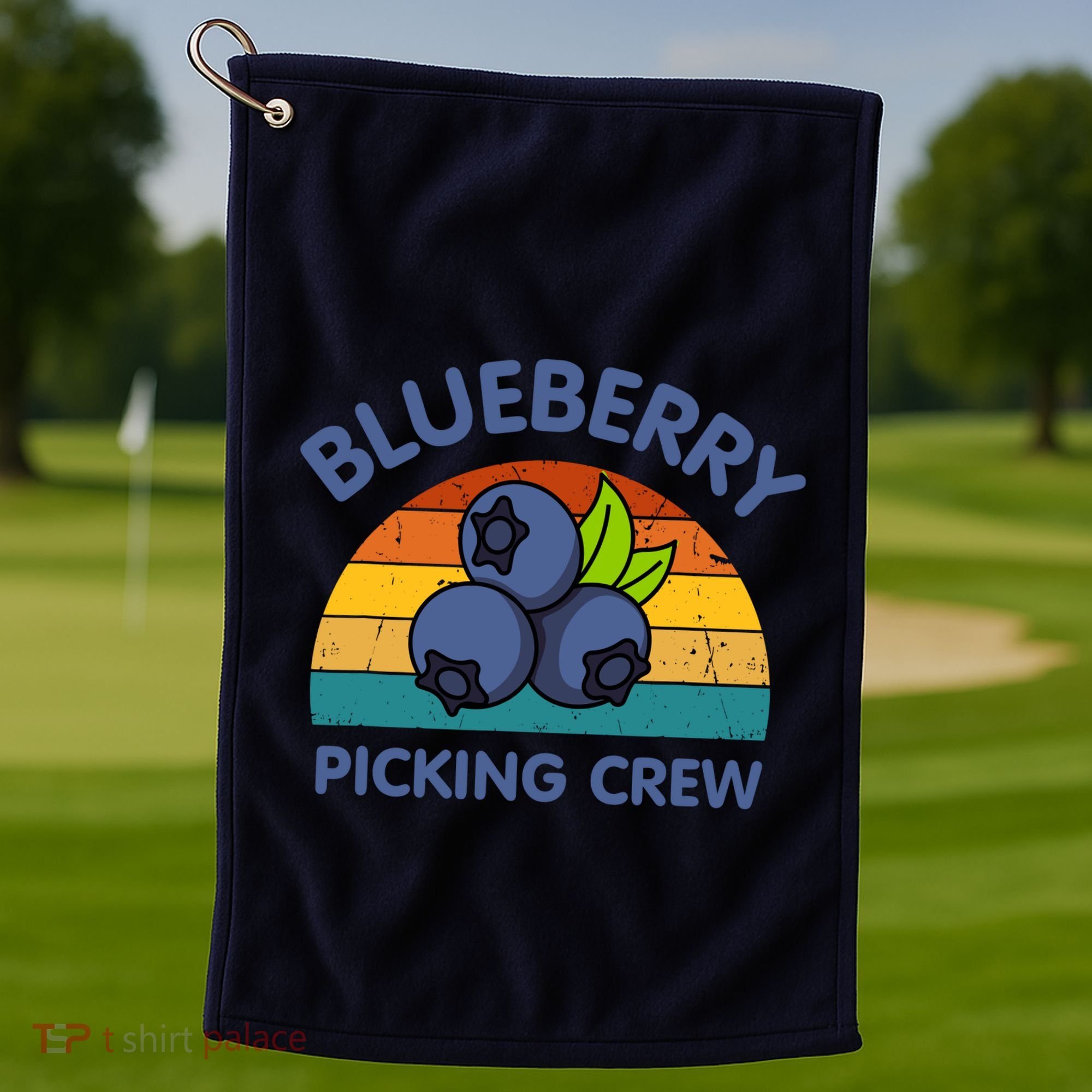 Blueberry Picking Crew Cute Family Blueberries Summer Fruit Golf Towel