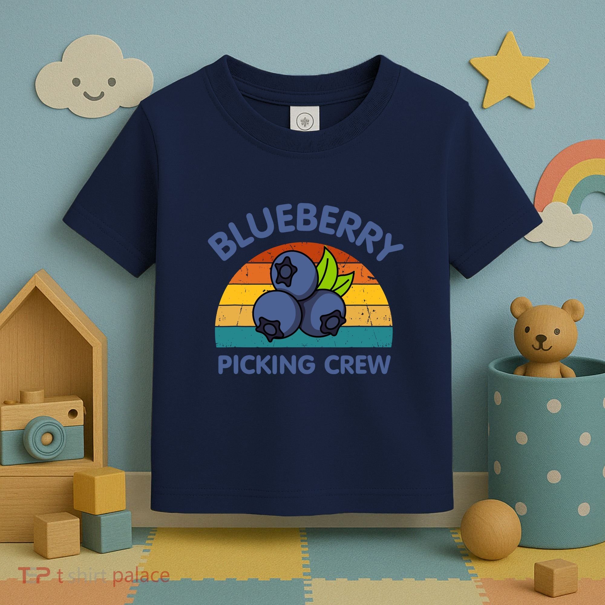 Blueberry Picking Crew Cute Family Blueberries Summer Fruit Toddler T-Shirt