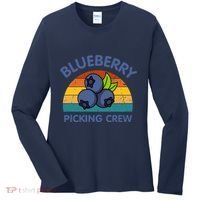 Blueberry Picking Crew Cute Family Blueberries Summer Fruit Women's Long Sleeve Shirt thumb 0