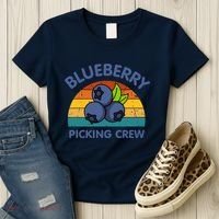 Blueberry Picking Crew Cute Family Blueberries Summer Fruit Women's T-Shirt thumb 3