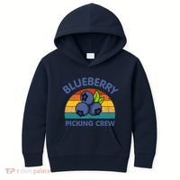 Blueberry Picking Crew Cute Family Blueberries Summer Fruit Kids Hoodie thumb 0