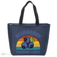 Blueberry Picking Crew Cute Family Blueberries Summer Fruit Tote Bag thumb 0