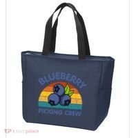 Blueberry Picking Crew Cute Family Blueberries Summer Fruit Tote Bag thumb 3
