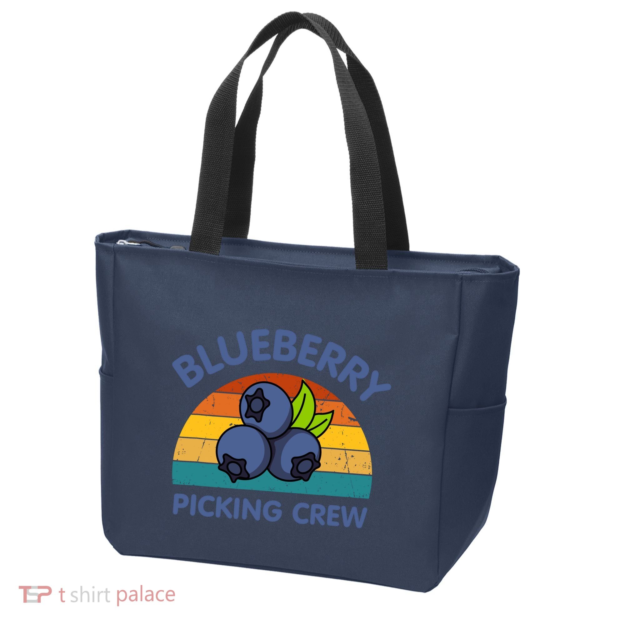 Blueberry Picking Crew Cute Family Blueberries Summer Fruit Tote Bag