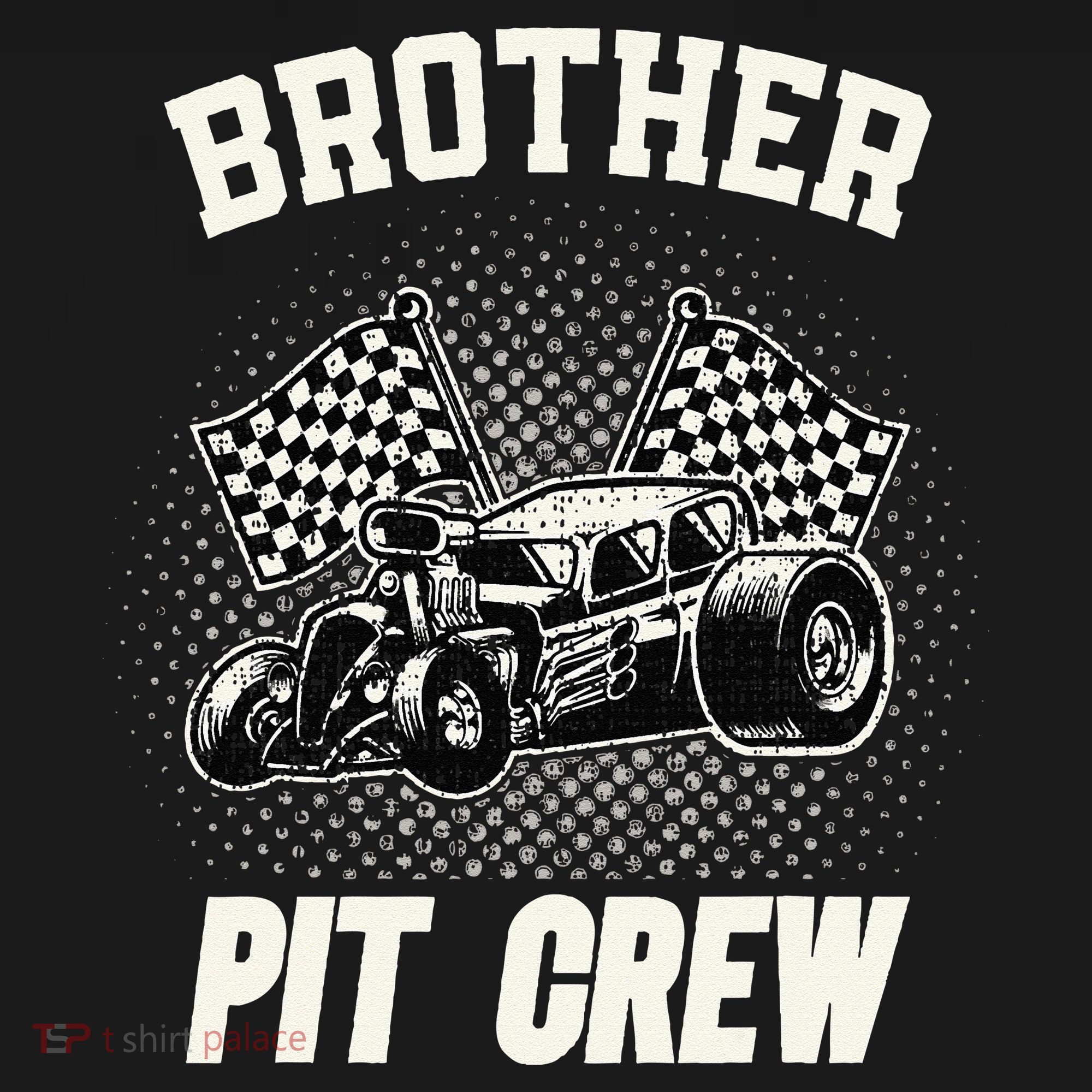 Brother Pit Crew Funny Race Car Birthday Party Racing Family Backpack