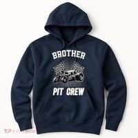 Brother Pit Crew Funny Race Car Birthday Party Racing Family Hoodie thumb 0