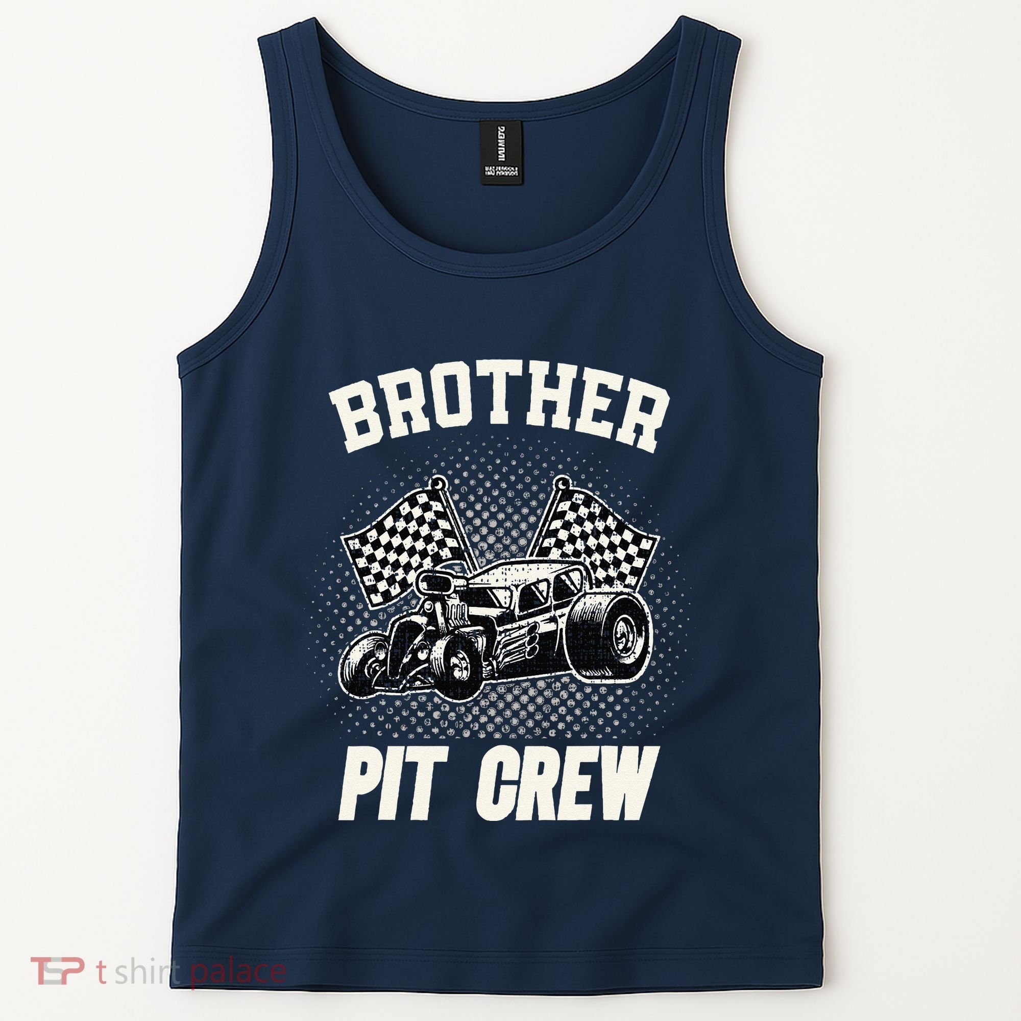 Brother Pit Crew Funny Race Car Birthday Party Racing Family Tank Top