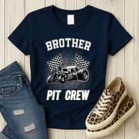 Brother Pit Crew Funny Race Car Birthday Party Racing Family Women's T-Shirt thumb 3