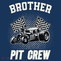 Brother Pit Crew Funny Race Car Birthday Party Racing Family Kids Sweatshirt thumb 2