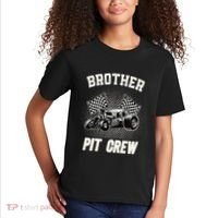 Brother Pit Crew Funny Race Car Birthday Party Racing Family Kids T-Shirt thumb 2