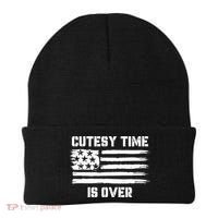 Bold Patriotic Cutesy Time Is Over Beanie thumb 0