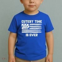 Bold Patriotic Cutesy Time Is Over Toddler T-Shirt thumb 2