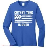 Bold Patriotic Cutesy Time Is Over Women's Long Sleeve Shirt thumb 0