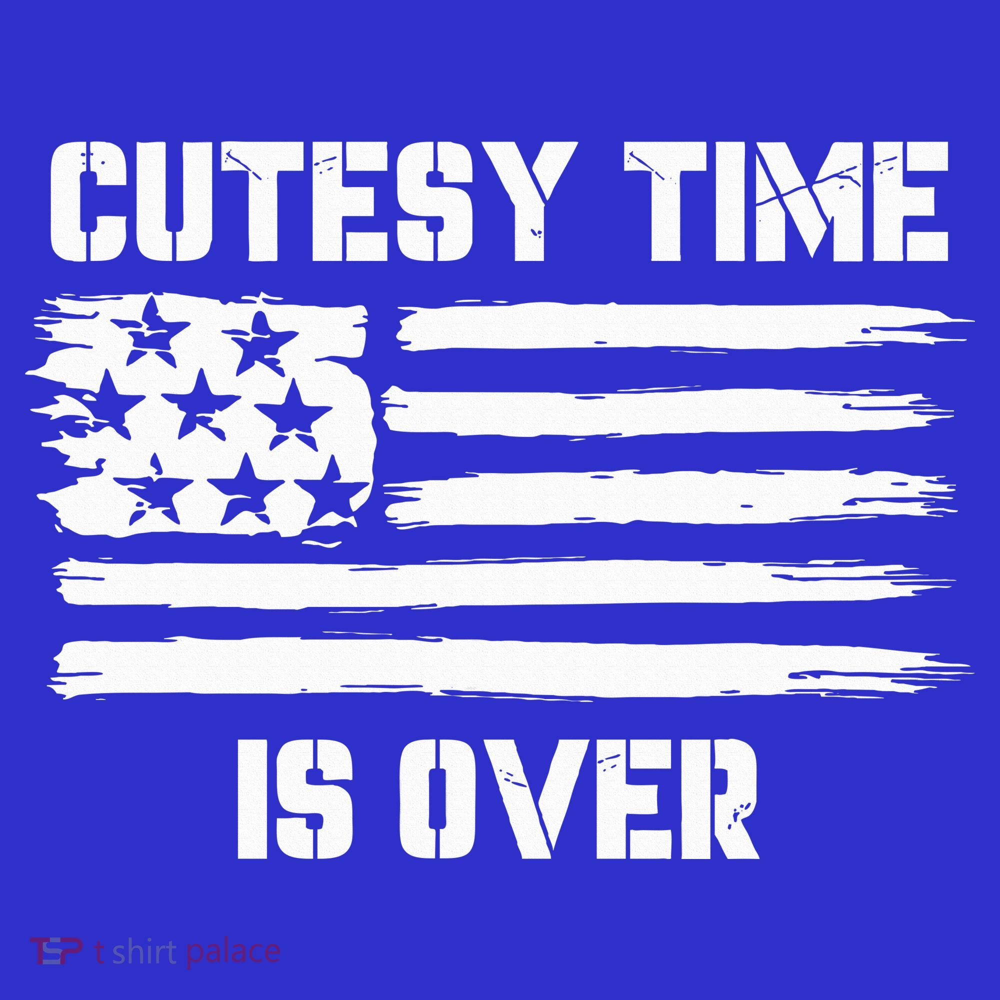 Bold Patriotic Cutesy Time Is Over Kids Hoodie