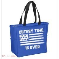 Bold Patriotic Cutesy Time Is Over Tote Bag thumb 2