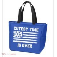 Bold Patriotic Cutesy Time Is Over Tote Bag thumb 3