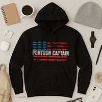 Boating Pontoon Captain Pontoon Boat Hoodie thumb 3
