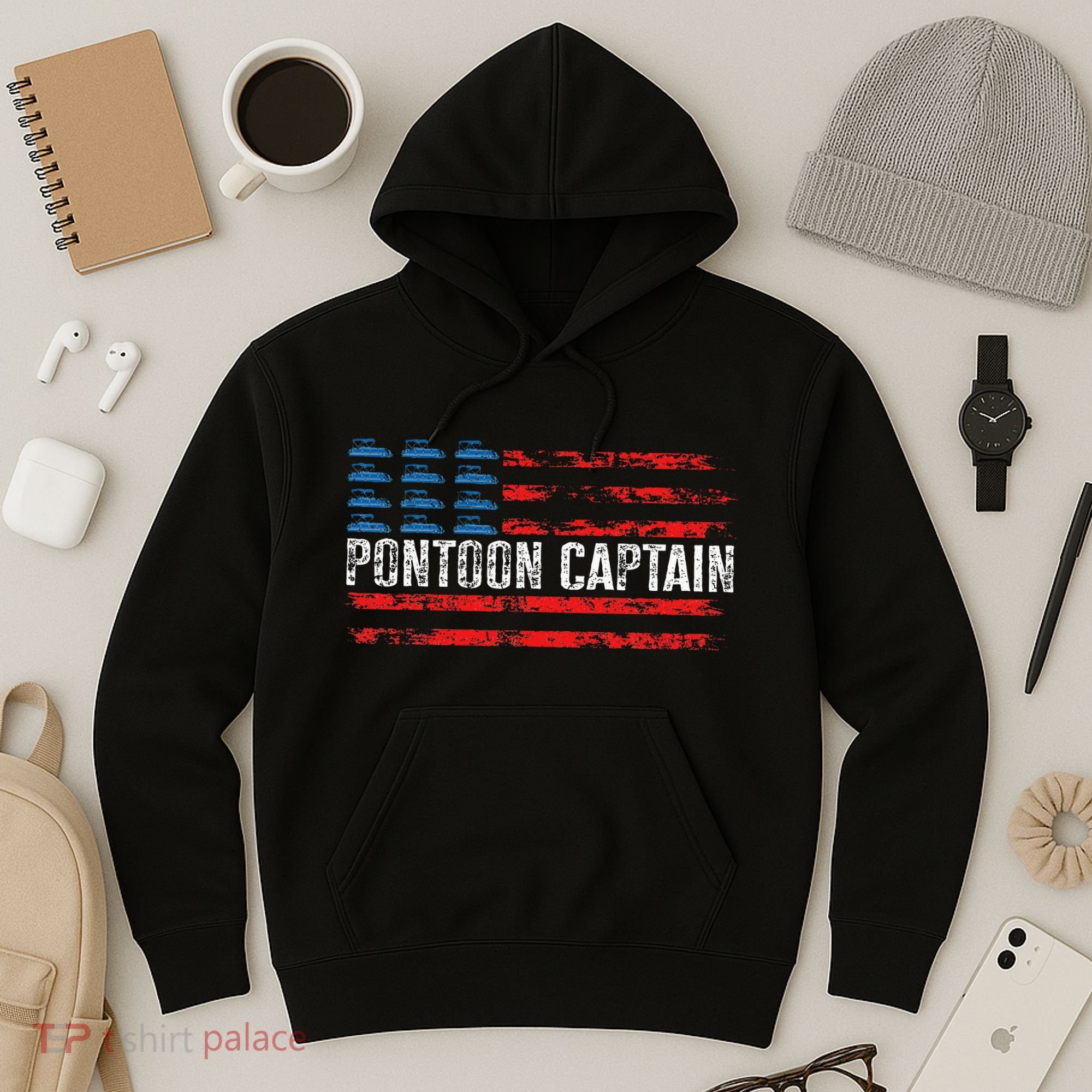 Boating Pontoon Captain Pontoon Boat Hoodie