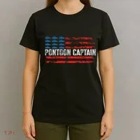 Boating Pontoon Captain Pontoon Boat T-Shirt thumb 4