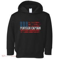 Boating Pontoon Captain Pontoon Boat Toddler Hoodie thumb 0
