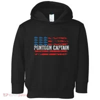 Boating Pontoon Captain Pontoon Boat Toddler Hoodie thumb 0