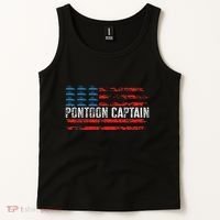 Boating Pontoon Captain Pontoon Boat Tank Top thumb 2