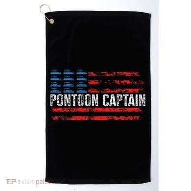 Boating Pontoon Captain Pontoon Boat Golf Towel