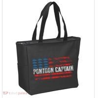 Boating Pontoon Captain Pontoon Boat Tote Bag thumb 2