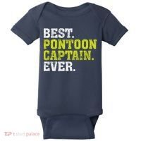 Best Pontoon Captain Ever | Pontoon Boat Baby Bodysuit thumb 0