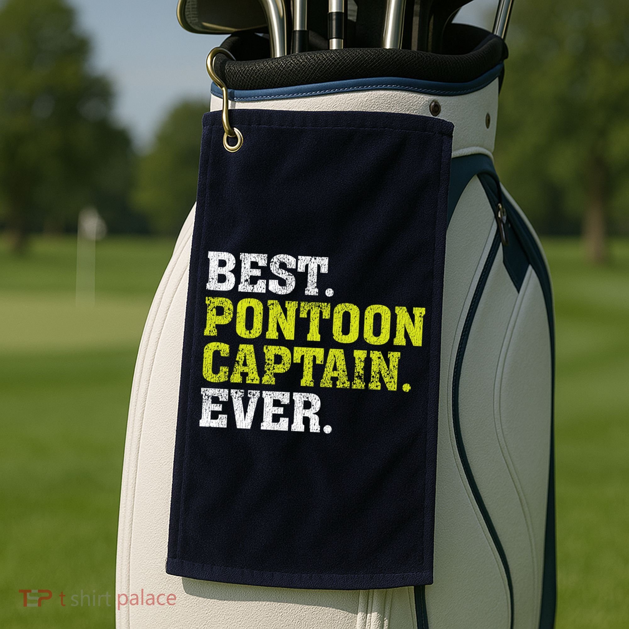 Best Pontoon Captain Ever | Pontoon Boat Golf Towel