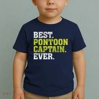 Best Pontoon Captain Ever | Pontoon Boat Toddler T-Shirt thumb 2