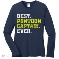 Best Pontoon Captain Ever | Pontoon Boat Women's Long Sleeve Shirt thumb 0