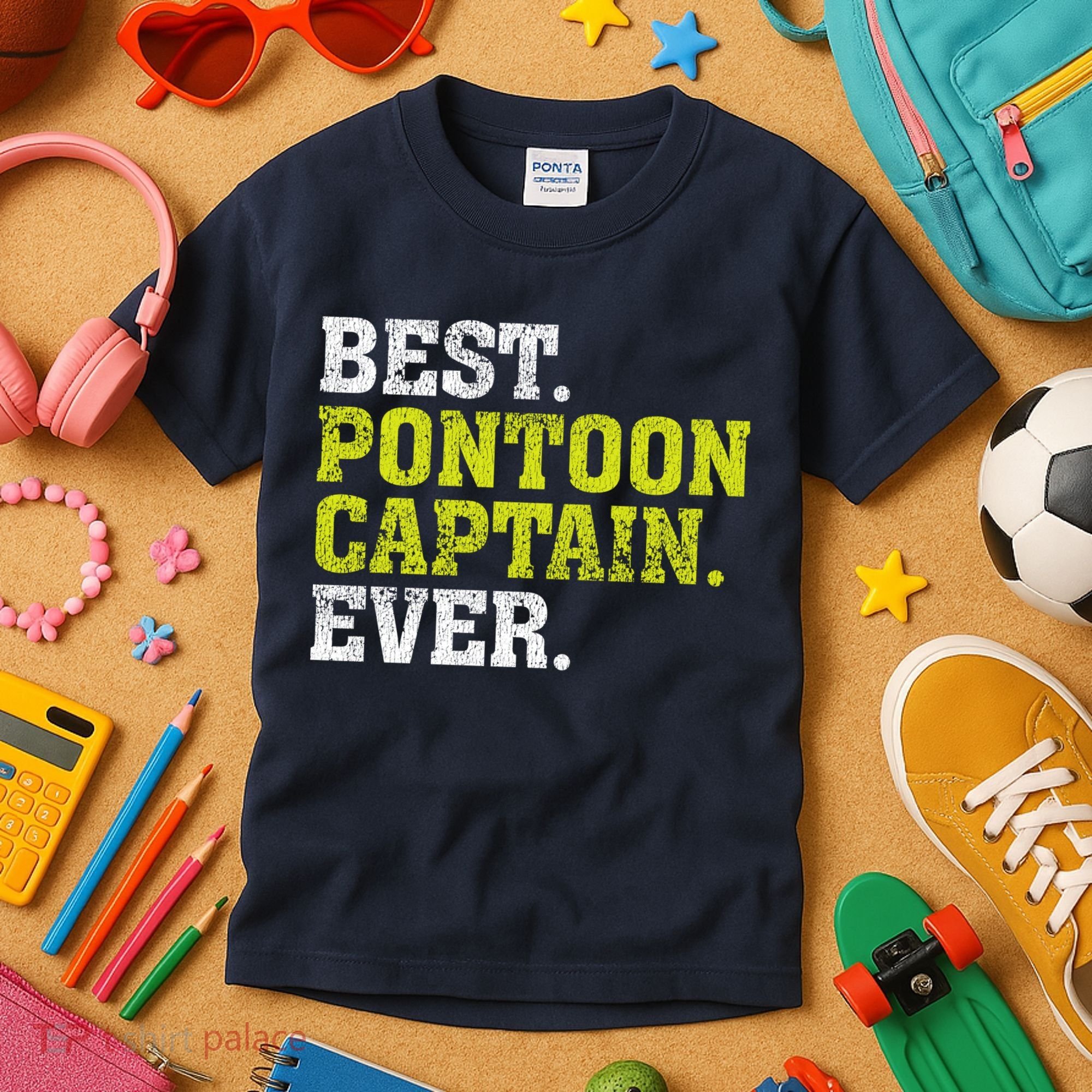 Best Pontoon Captain Ever | Pontoon Boat Kids T-Shirt