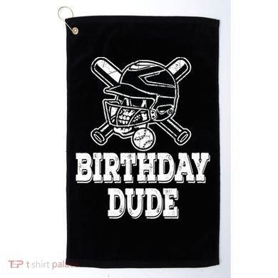Baseball Pitcher Catcher Helmet Birthday Funny Gift Cool Gift Golf Towel