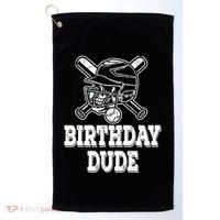 Baseball Pitcher Catcher Helmet Birthday Funny Gift Cool Gift Golf Towel thumb 0
