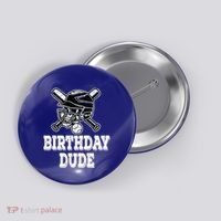Baseball Pitcher Catcher Helmet Birthday Funny Gift Cool Gift Button thumb 0