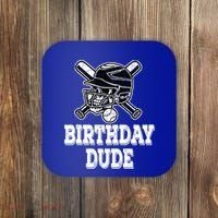Baseball Pitcher Catcher Helmet Birthday Funny Gift Cool Gift Coaster thumb 0