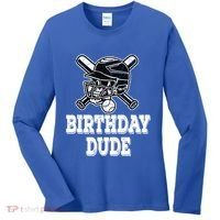 Baseball Pitcher Catcher Helmet Birthday Funny Gift Cool Gift Women's Long Sleeve Shirt thumb 0
