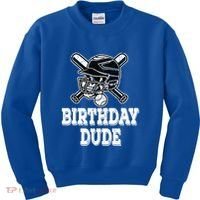 Baseball Pitcher Catcher Helmet Birthday Funny Gift Cool Gift Kids Sweatshirt thumb 0