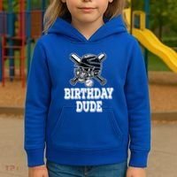 Baseball Pitcher Catcher Helmet Birthday Funny Gift Cool Gift Kids Hoodie thumb 3