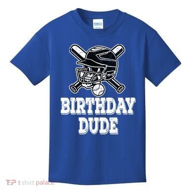 Baseball Pitcher Catcher Helmet Birthday Funny Gift Cool Gift Kids T-Shirt