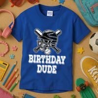 Baseball Pitcher Catcher Helmet Birthday Funny Gift Cool Gift Kids T-Shirt thumb 3