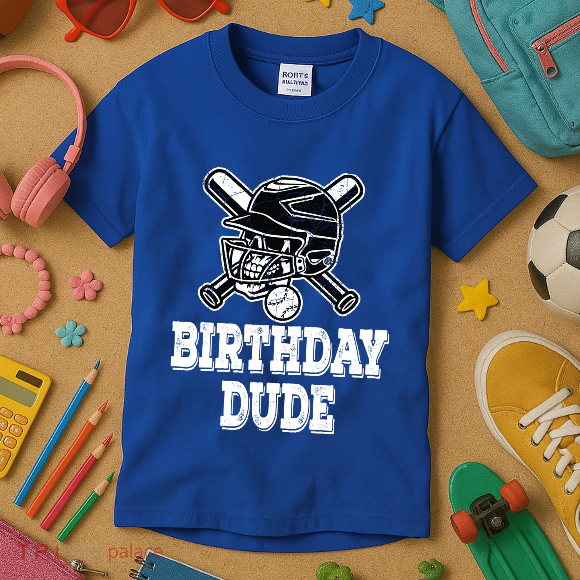 Baseball Pitcher Catcher Helmet Birthday Funny Gift Cool Gift Kids T-Shirt