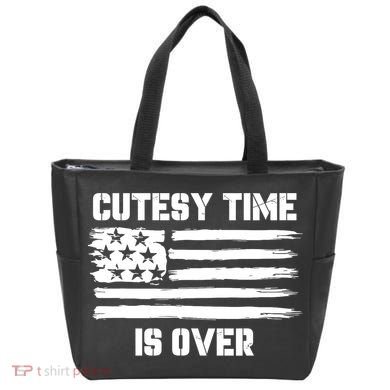 Bold Patriotic Cutesy Time Is Over Design Tote Bag