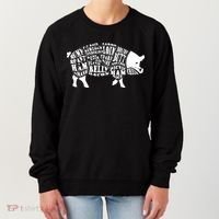 Bbq Pig Cuts Barbecue And Grilling Women's Sweatshirt thumb 0